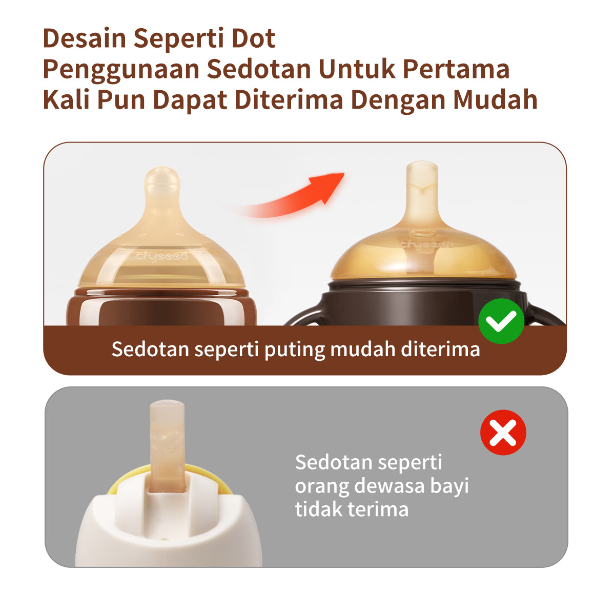 Thyseed Dot Straw Botol Minum Bayi